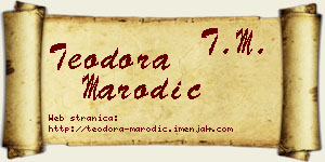 Teodora Marodić vizit kartica